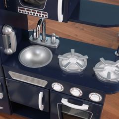 Деревянная кухня для мальчиков "Винтаж", цвет Синий (Navy Vintage Kitchen)